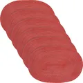Produktbild: Erwin Müller Tischset Silves 6er-Pack rot Größe oval: 33x48 cm - in Flechtstruktur, Schutz vor Kratzern und Flecken, feucht abwischbar, besonders pflegeleicht und strapazierfähig
