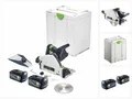 Produktbild: Festool TSC 55 KEB-Basic Akku Tauchsäge 18 V / 36 V ( 2x 18 V ) 160 mm Brushless + 2x Akku 5,0 Ah + Systainer - ohne Ladegerät