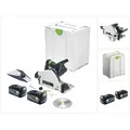 Produktbild: Festool Tsc 55 Keb-basic Akku Tauchsäge 18 V / 36 V ( 2x 18 V ) 160 Mm Brushless + 2x Akku 5,0 Ah + Systainer - Ohne Ladegerät