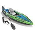 Produktbild: Intex 68305 Kajak Challenger K1 Set Schlauchboot Paddelboot + Alu Paddel Pumpe