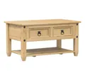 Produktbild: vidaXL Couchtisch Couchtisch mit Schubladen Corona 85x50x45 cm Massivholz Kiefer (1-St)