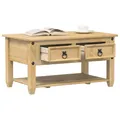 Produktbild: Couchtisch Kaffeetisch Beistelltisch 2 Schubladen Corona 85x50x45 Cm Massivholz