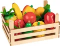 Produktbild: Obst und Gemüse in Kiste, | Kiste: 14,1 x 10,1 x 7,3 cm, Holz, 10 Teile, per Set