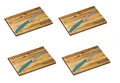 Produktbild: NEUSTANLO 8-TLG. Brotzeitbrett-Set Frühstücksbrett Frühstücksbrettchen Holz Akazie Essbrett Schneidbrett XL Set Brotzeit extra groß!