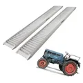 Produktbild: TRUTZHOLM 2 x Profi Schwerlastrampe 200 cm Traglast 2000 kg Alu grau Verladerampe Auffahrrampe