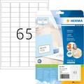 Produktbild: HERMA 4504 Universal Etiketten, 25 Blatt, 38,1 x 21,2 mm, 65 pro A4 Bogen, 1625