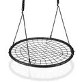 Produktbild: Relaxdays - Nestschaukel Mit Netz, Ø120cm, Garten Tellerschaukel Für Kinder U. Erwachsene, Bis 150kg, Verstellbar, Schwarz