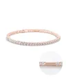 Produktbild: Amoonìc Damen Armband Rosegold mit Zirkonia | Tennisarmband mit Gravur für Namen | Personalisierte Armkette Frauen als Geschenk für Mutter Tochter Freundin