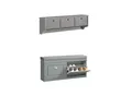 Produktbild: SoBuy Schuhbank mit 2 Türen Hellgrau 104x24x52cm Funktional