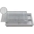 Produktbild: ACO 60x40cm Schuhabstreifer V-Stab Maschenrost mit Bodenwanne Vario Light Abtreter Fußmatte - Grau