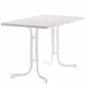 Produktbild: Boulevard-Klapptisch, 115x70x72 cm, weiß Stahlrohrgestell, Mecalit-Pro-Platte