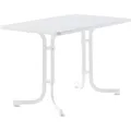 Produktbild: SIEGER Tisch 133/W 115 x 70 cm weiß Gestell aus Stahl in weiß, Tischplatte au...