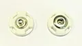 Produktbild: 30 Stück Annäh - Druckknöpfe 18 mm weiß silber zum annähen Metall / Kst 30 Sets