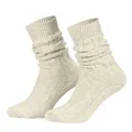 Produktbild: 1 Paar Trachtensocken Herren - kurze Shoppersocke mit Zopfmuster Damen - Lede...