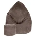Produktbild: DreamRoots Sitzsack Cord Erwachsener Sitzsäcke Jugendlicher Teenager 80x80x120cm - Sitzsack mit Füllung, Hocker, Lehne und Bezug - Bean Bag Chair - Sitzkissen Boden
