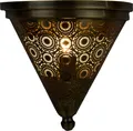 Produktbild: Marrakesch Orientalische Lampe Wandleuchte aus Metall Wandlampe Leuchte Firas Gold 31cm als Wanddeko