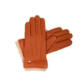 Produktbild: Hand Gewand by Weikert Lederhandschuhe aus Hirschleder mit Kaschmirfütterung, mit warmer Strickstulpe, Herren Hirschlederhandschuhe, warm gefüttert, schwarz, braun (Camel, 9.5)