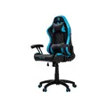 Produktbild: ELITE Gaming-Stuhl für Kinder PULSE, ergonomisch, bis 120kg, verstellbare Höhe, Wippmechanik, Kissen (Schwarz/Blau)