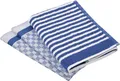 Produktbild: ROSS Geschirrtuch Exclusiv, (Set, 3-tlg), 1x Küchen-Frottiertuch (Streifen) und 2 Geschirrtücher (Karodesign)