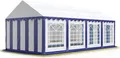 Produktbild: TOOLPORT Partyzelt Festzelt 4x8 m Garten-Pavillon PVC Plane 700 N in blau-weiß Wasserdicht