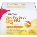 Produktbild: EUNOVA DuoProtect D3+K2 1000 I.E. / 80 μg Kapseln, 90 St. Kapseln