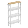 Produktbild: VASAGLE Küchenwagen mit 4 Ebenen, schmal, Nischenregal, Küchenregal CRL032W09