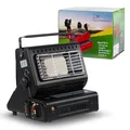 Produktbild: Z.M.C 2-in-1 Tragbare Gasheizung und Gaskocher mit LPG Anschluss, Camping Heizung 1,3 kW, Gasheizer für Outdoor, Camping, mobile Heizstrahler mit Piezozündung, Wärme & Kochen für unterwegs
