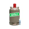 Produktbild: Bluecraft Propan-Gas-Flasche 11 kg gefüllt voll Campinggasflasche inkl. Lecksuchspray (1 Stück)