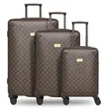 Produktbild: Lazarotti Koffer-Set 3-teilig | 3er Trolley Set S 55 cm + M 66 cm + L 79 cm | leichtes hybrides Material mit Logo Druck & Eckenschutz | 4 Doppelrollen & TSA-Schloss für Damen & Herren (Palermo)