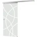 Produktbild: inova Glasschiebetür Kreisförmig Satiniert 1025 x 2200 mm Komplettset mit Griffmuschel