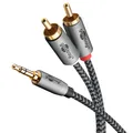 Produktbild: 65288 Stereo Cinch auf Klinke 35 Aux Kabel 2m / HiFi Audio Aux Kabel für Smar...