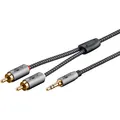 Produktbild: goobay Plus Audio Adapterkabel AUX 3,5mm Klinke > Stereo-Cinch Stecker, Kabel