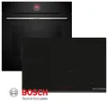 Produktbild: Induktion Herdset BOSCH Backofen Schwarz + Induktion Kochfeld 80cm Breit NEU&OVP