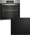 Produktbild: Beko BBSM12340X Einbau-Backofen-Set, zwei autarke Geräte: Induktionskochfeld mit