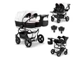 Produktbild: BabyMerc Zwillingswagen Twin Star 5 in 1 inkl. Sportsitze, Autositze und Isos in 16 Farben