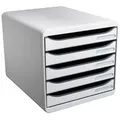 Produktbild: Exacompta Schubladenbox Big Box Plus 5 offene Schubladen Lichtgrau 309740D