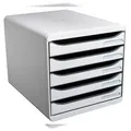 Produktbild: Exacompta 309740D 1x Ablagebox mit 5 Schubladen für DIN A4+ Dokumente Big Box Plus Office Lichtgrau