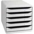 Produktbild: Exacompta Schubladenbox Big Box Plus 5 offene Schubladen Lichtgrau 309740D