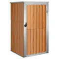Produktbild: Gartenschrank Metall  Gerätehaus Braun 88x89x161 Cm Verzinkter Stahl