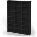 Produktbild: Vicco Cd-Regal, Schwarz, Schwarz, Holzwerkstoff, 20 Fächer, Rechteckig, 105.4x136x19 cm, Wohnzimmer, Regale, CD & DVD-Regale