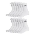 Produktbild: adidas Unisex Herren Damen Socken Sportsocken Cushioned Crewsocks 6 Paar, Farbe:Weiß, Größe:43-45, Artikel:- white