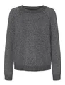 Produktbild: VERO MODA Damen Vmdoffyshine Ls O-Neck Blouse Rep Noos Strickpullover, Asphalt/Detail:W. Silver Lurex, Large