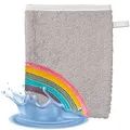 Produktbild: Smithy Waschlappen Baby Regenbogen Wolke | 100% Baumwolle Frottee | Waschhandschuh Kinder | Jungen & Mädchen | Geschenk zur Geburt