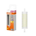 Produktbild: Osram LED Line LED-Lampe mit Filament, klarer Leuchtkörper aus Kunststoff, 20 W, R7s Retrofit-Sockel, EEK D, 3000 lm, 3000 K warmweißes Licht für die Allgemeinbeleuchtung.