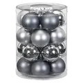 Produktbild: MAGIC Weihnachtskugeln Glas 6cm 20 STK. Christbaumkugeln Farbe: Hazy Grey - grau