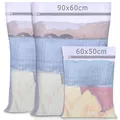 Produktbild: AJOXEL Wäschenetz Wäschebeutel Wäschesack groß für die Waschmaschine, Netz-Wäschebeutel Wäschenetze mit Reißverschluss für Feinwäsche, Unterwäsche, Socken, Gardinen, Fleecedecken, Bettwäsche (3 Stück)