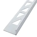 Produktbild: Dalsys Fliesenschiene Winkelprofil Aluminium (eloxiert) Weiß 2,5m x 8mm, Fliesenprofil