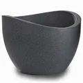 Produktbild: Wave Globe, Pflanzgefäß aus Kunststoff, Schwarz-Granit, 40 cm Durchmesser, 22...