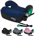 Produktbild: FableKids Sitzerhöhung Auto Kinder Isofix | 3-Punkt-Sicherheitsgurt | Kindersitzerhöhung bis ca. 12 Jahre | Autositz für Kinder 125-150cm mit Becherhalter | ECE R129/03 | Blau