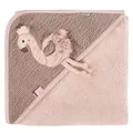Produktbild: Fehn Kapuzenbadetuch 80x80cm Flamingo Lazy, Crazy & Pink Rose TOP